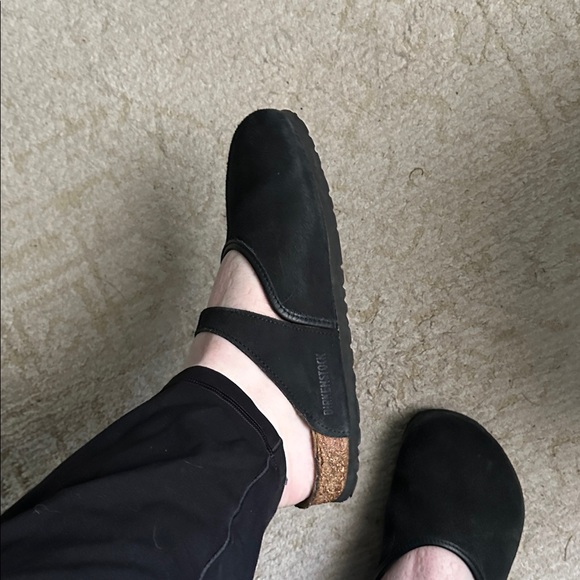 Birkenstock Black Suede Slip-Ons - Picture 7 of 8